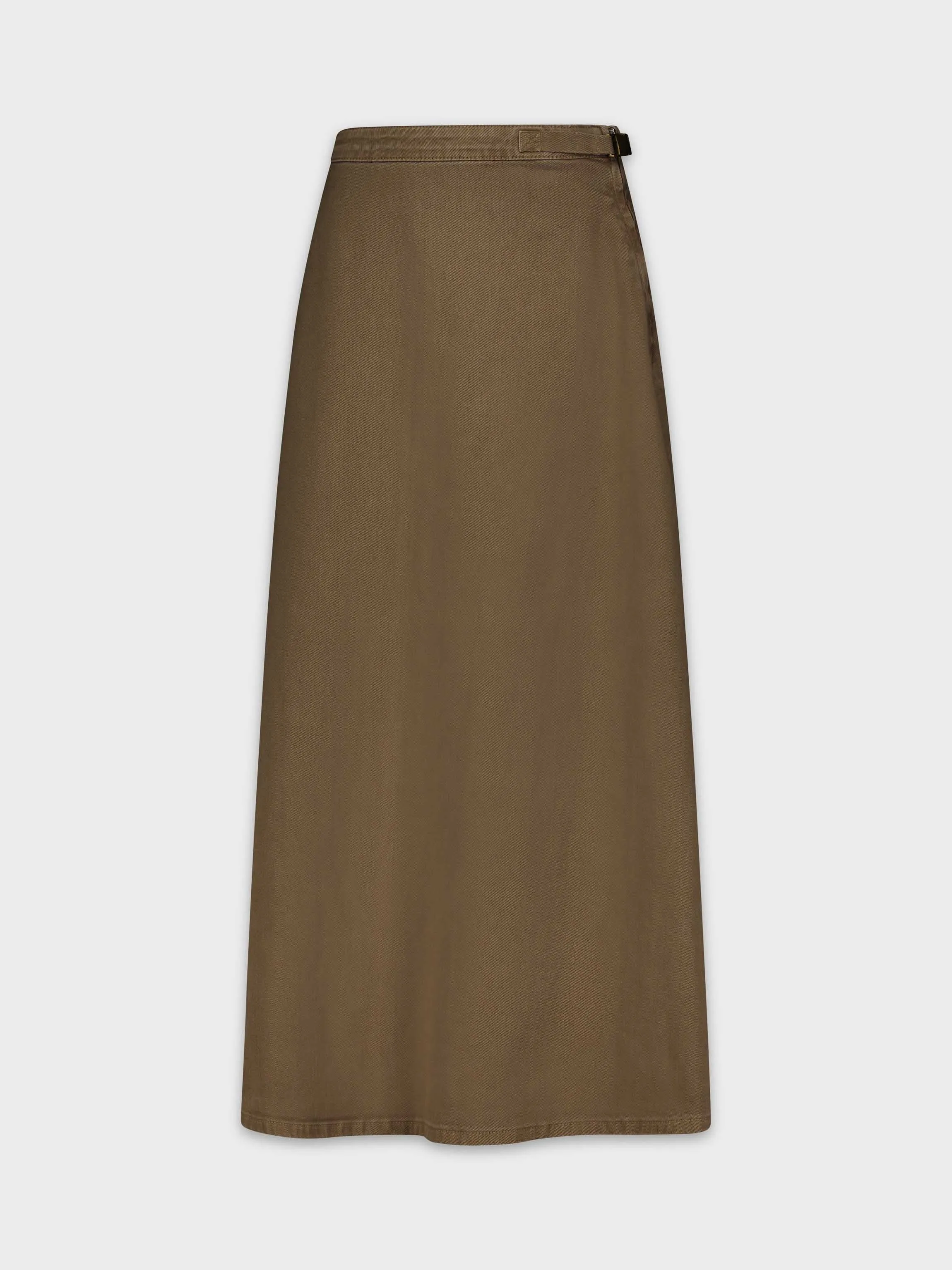 ALINE DENIM SKIRT-TAUPE