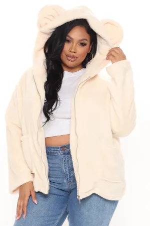 All Warm And Fuzzy Hooded Jacket II - Cream