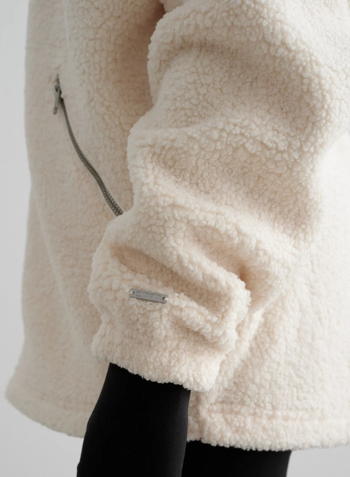 Almond White Pile Jacket