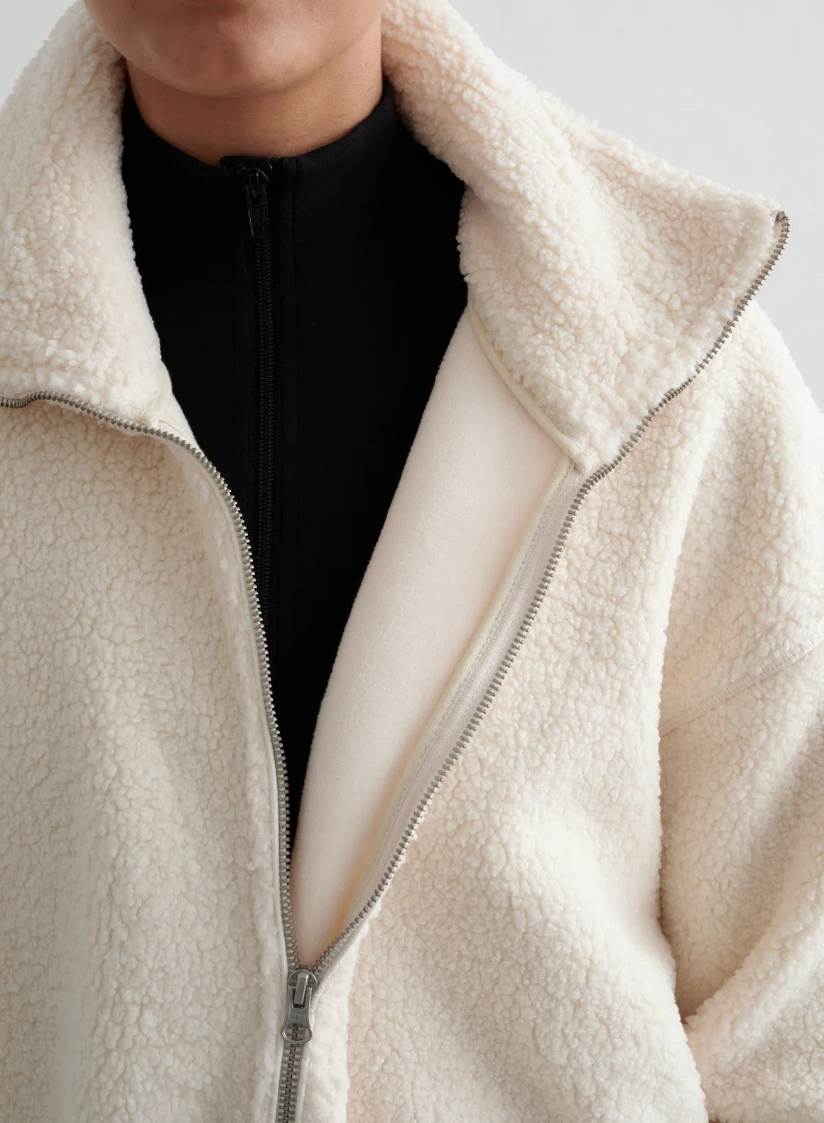 Almond White Pile Jacket
