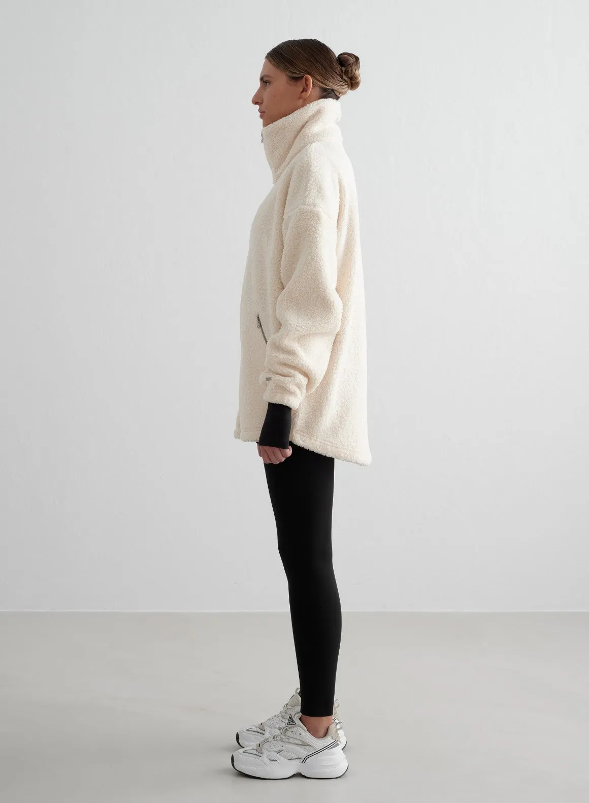 Almond White Pile Jacket