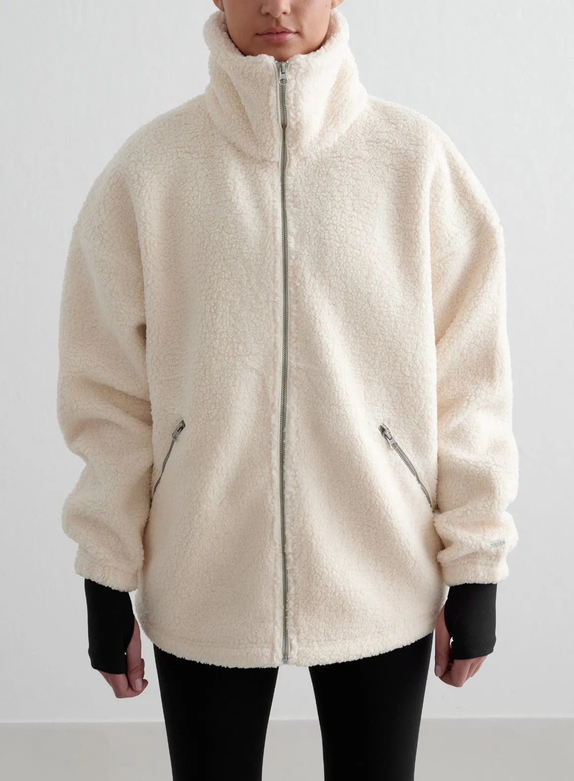 Almond White Pile Jacket