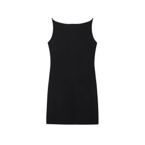 Black Slim Vest Dress