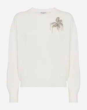 Cashmere Sweater With Embroidery