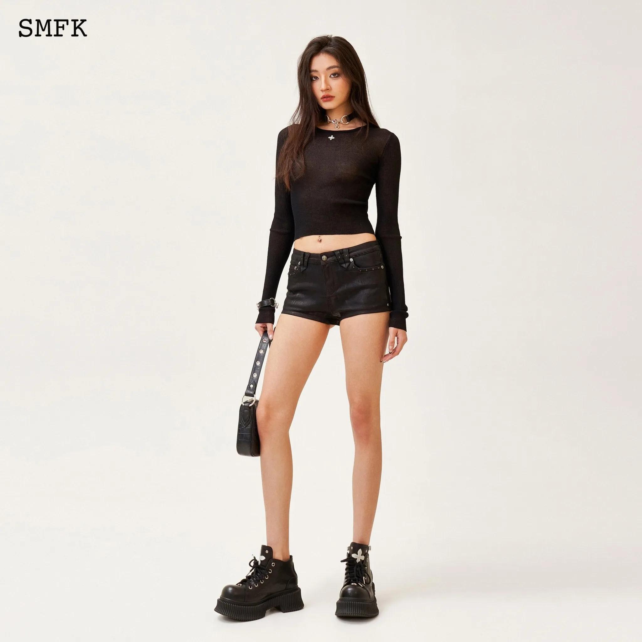 Compass Cross Classic Black Knitted Sweater