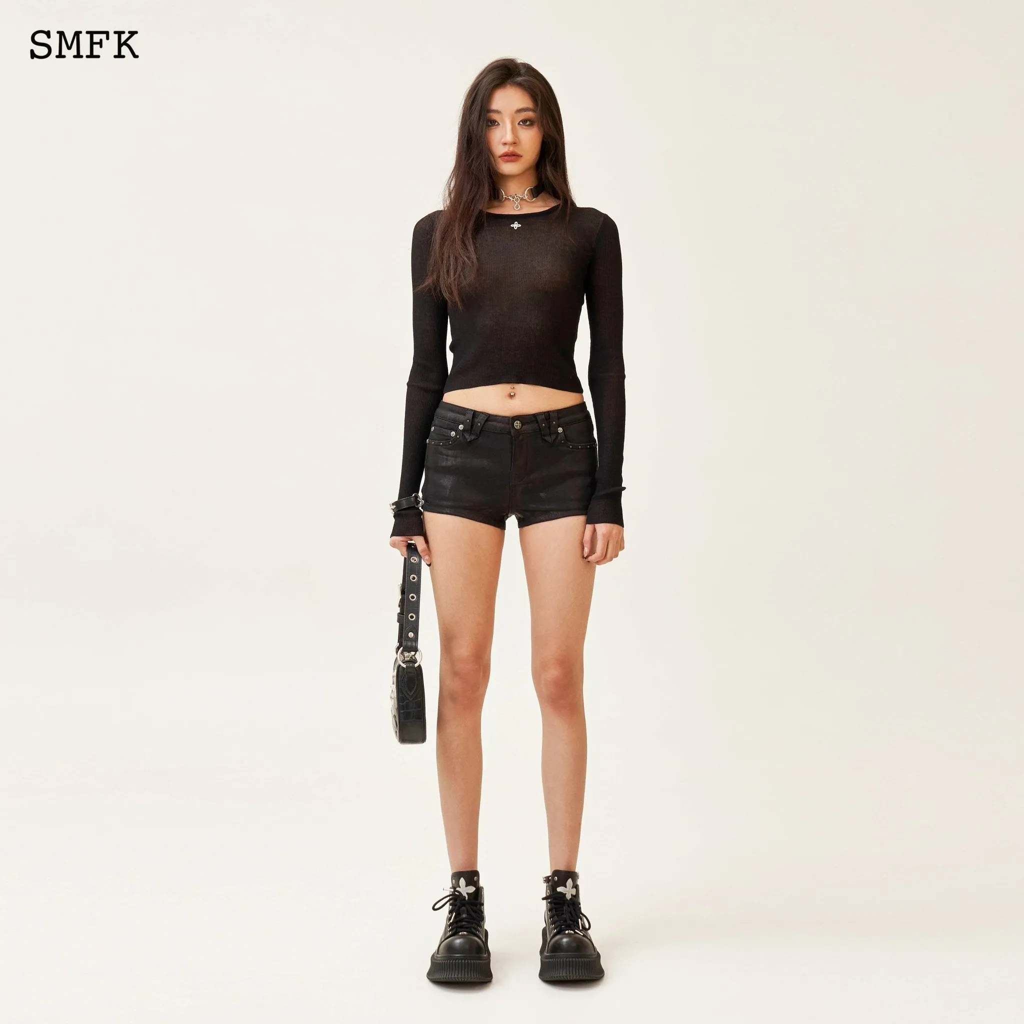 Compass Cross Classic Black Knitted Sweater
