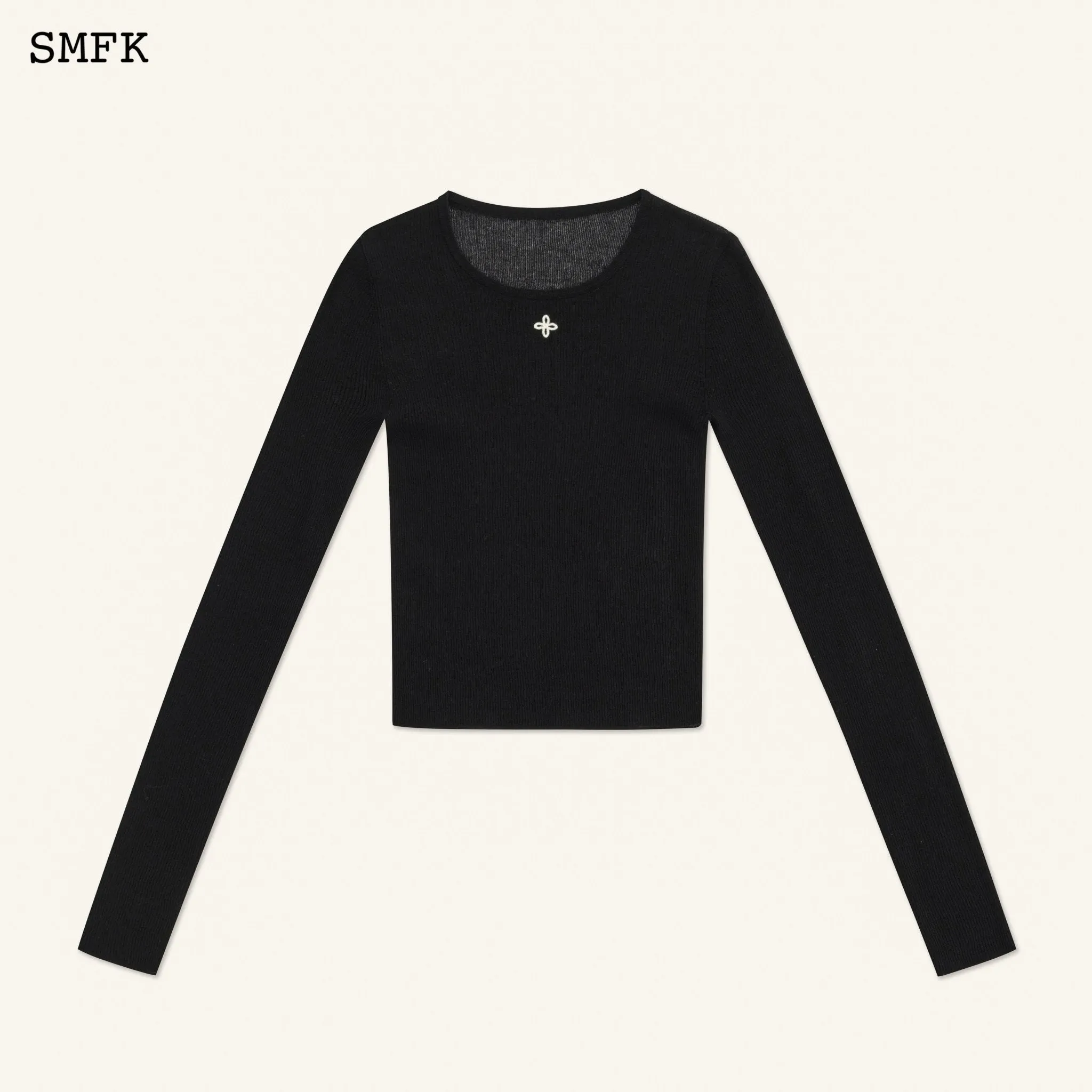 Compass Cross Classic Black Knitted Sweater