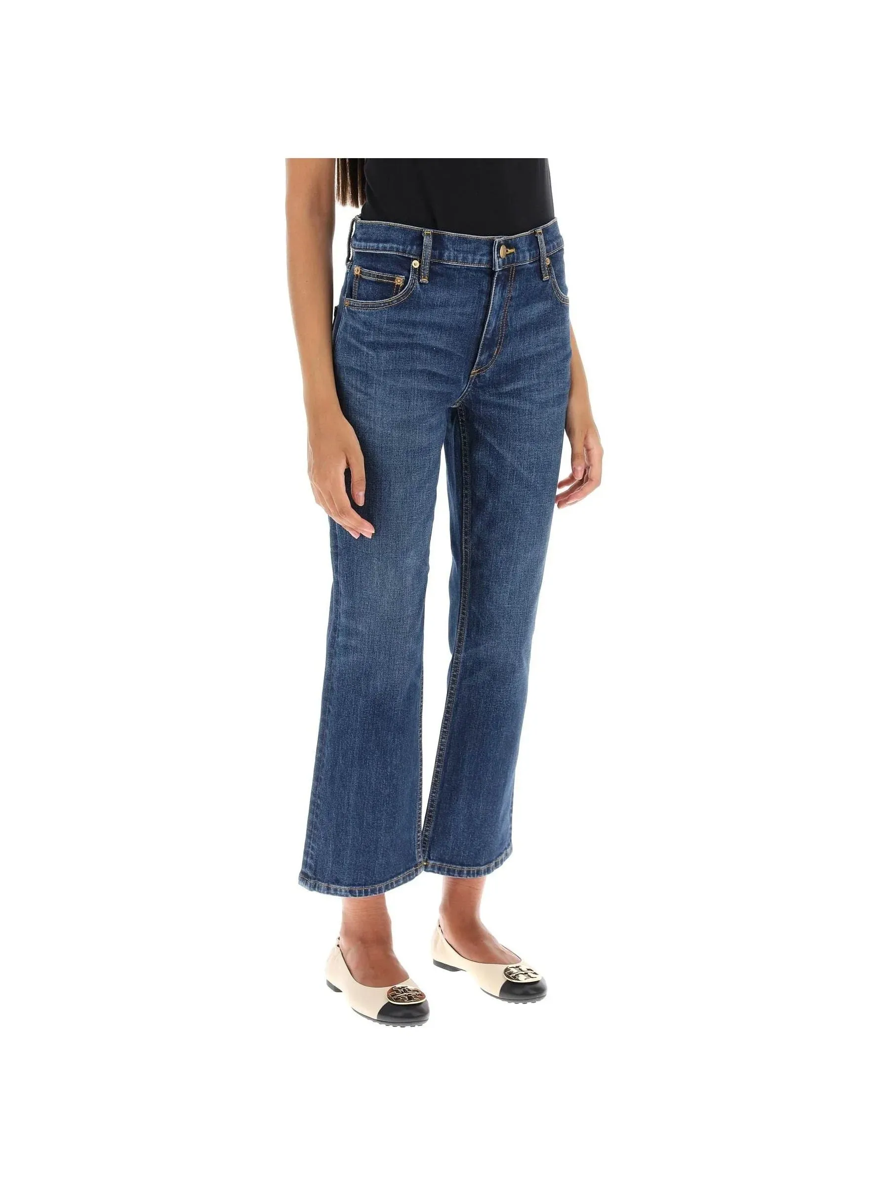 Cropped Flared Jeans