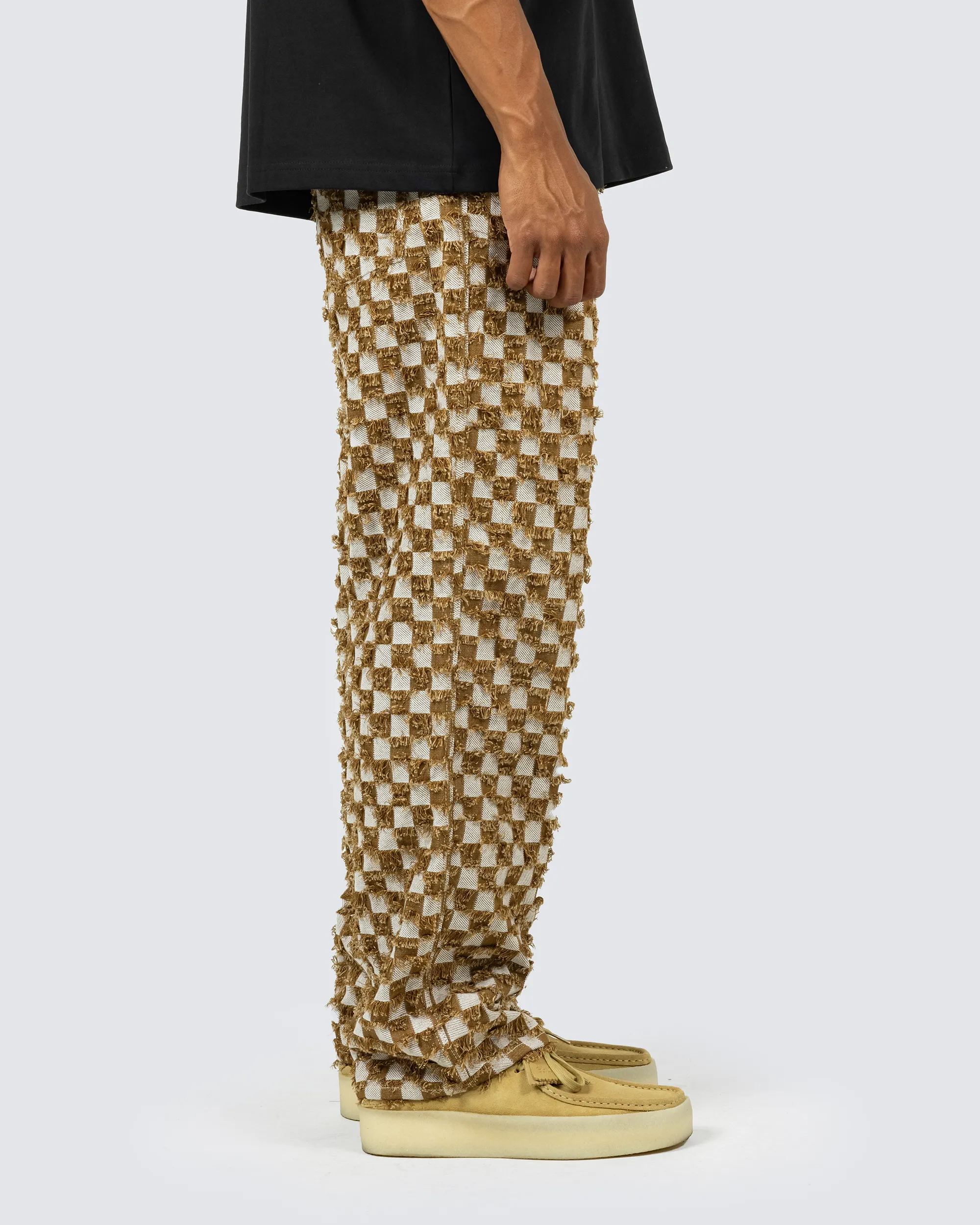 Curfew Checker Work Pants - Brown
