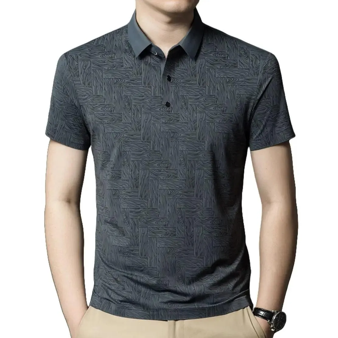 DomiGe Men's Polo Shirt Summer Thin Breathable Tops