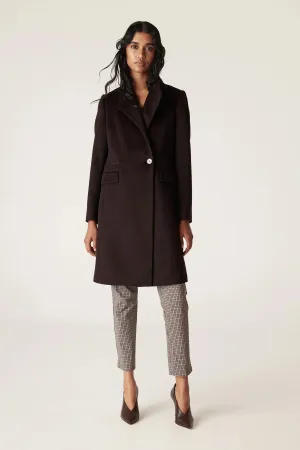 Eton Wool Coat | Chocolate