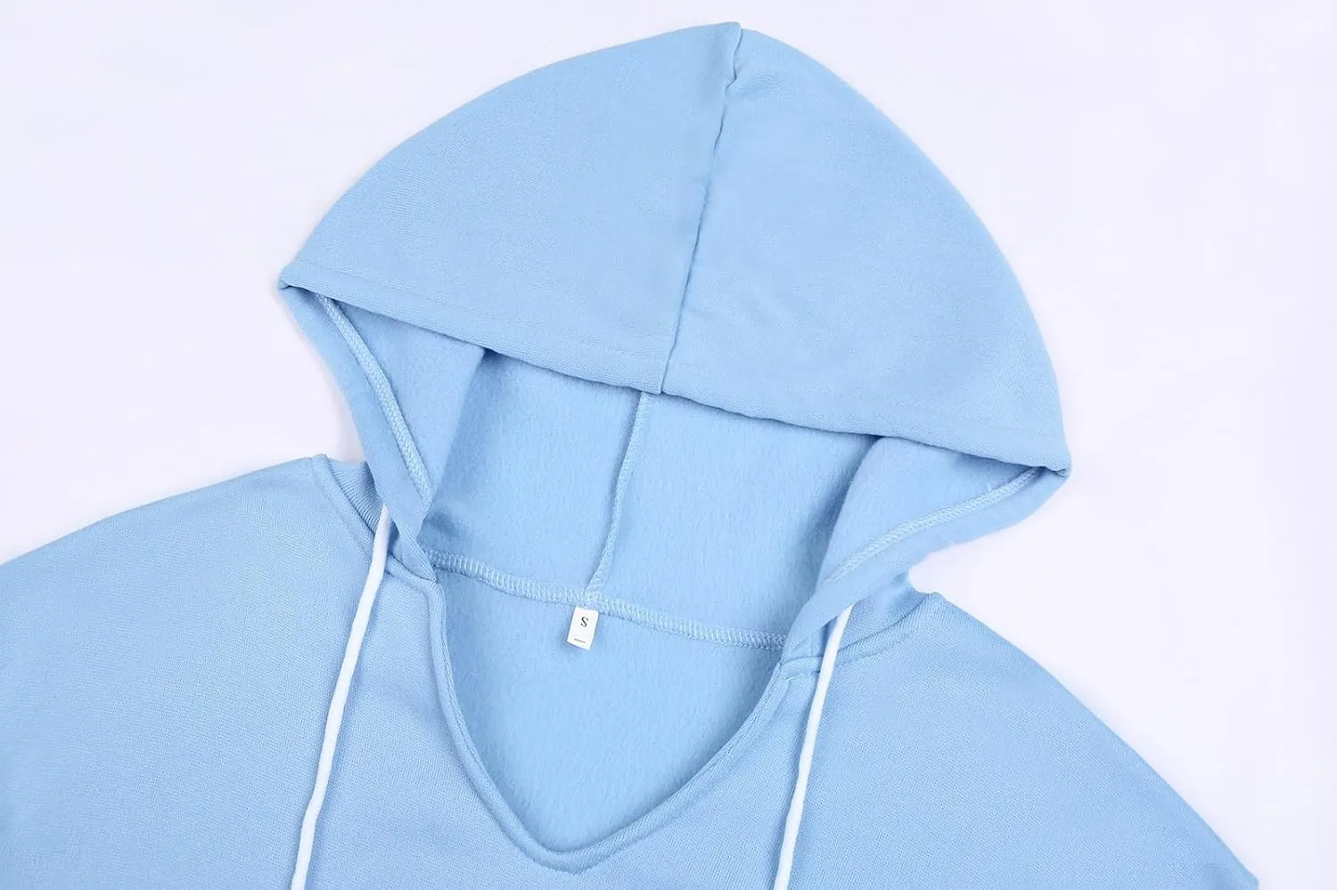 Fashion Hooded Tops for Women Oversized Hoodies Sweatshirts V Neck Long Sleeve Pullover Shirts Loose Fit Sweater