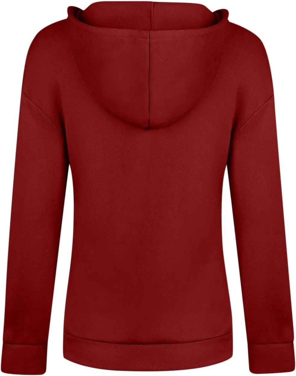 Fashion Hooded Tops for Women Oversized Hoodies Sweatshirts V Neck Long Sleeve Pullover Shirts Loose Fit Sweater