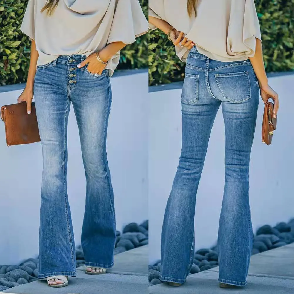 Flare High Waist Stretch Jeans