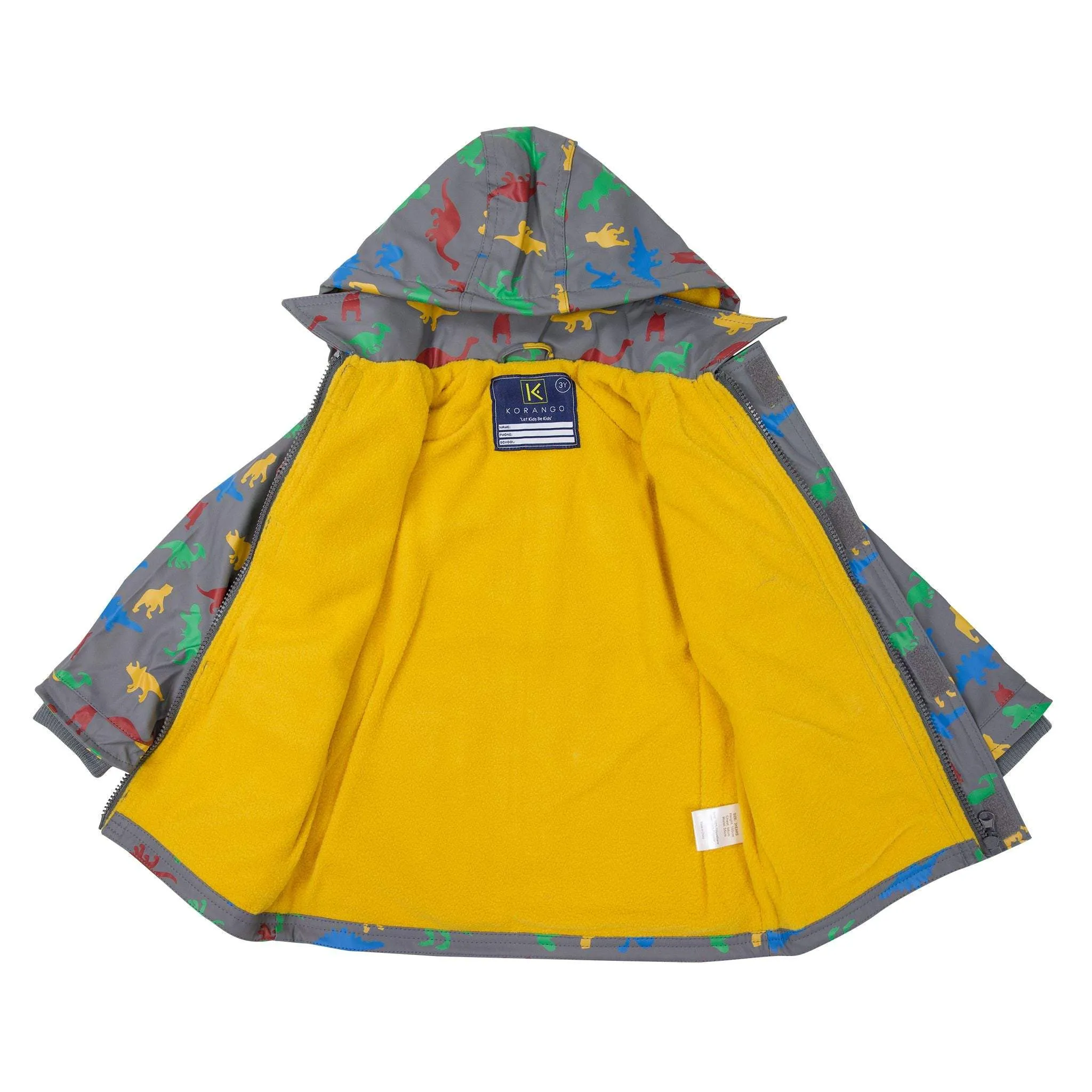 Fleece Lined Jurassic Raincoat Charcoal
