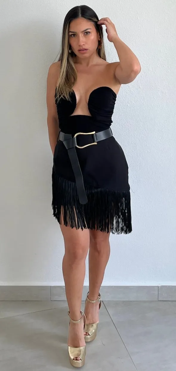 Germini Babe Black Strapless Top