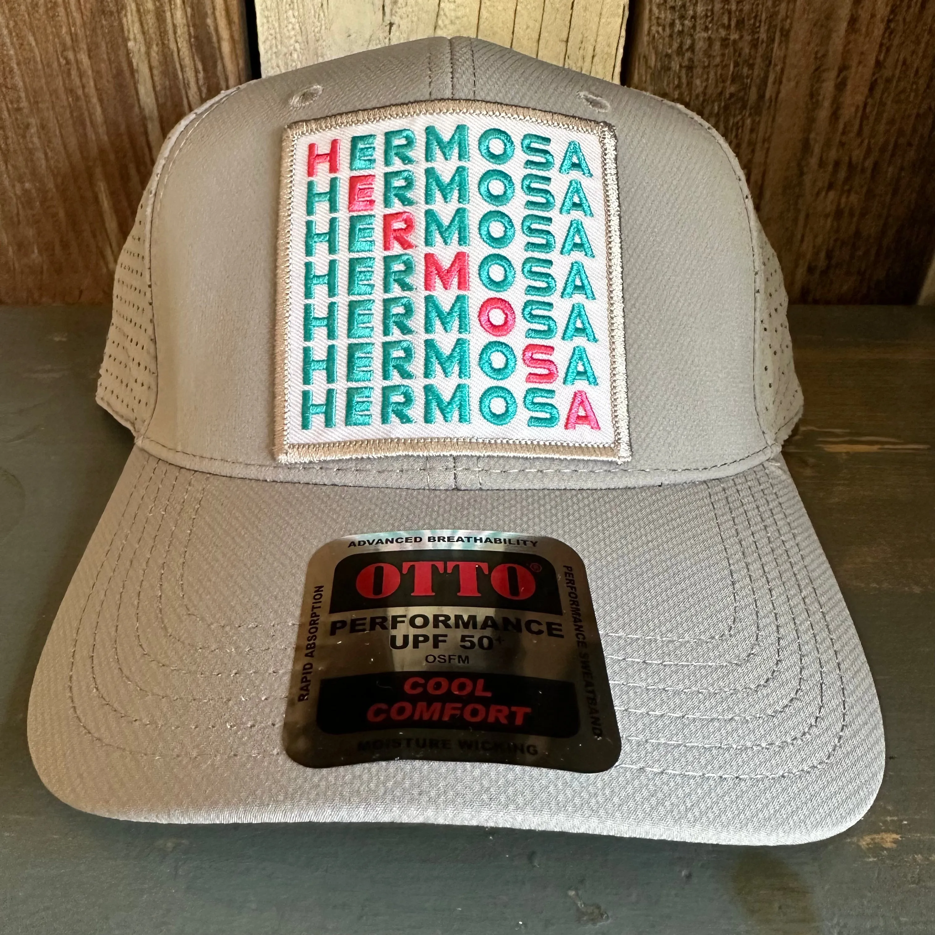 Hermosa Beach OCEAN DRIVE - 6 Panel Low Profile Baseball Cap - Light Grey