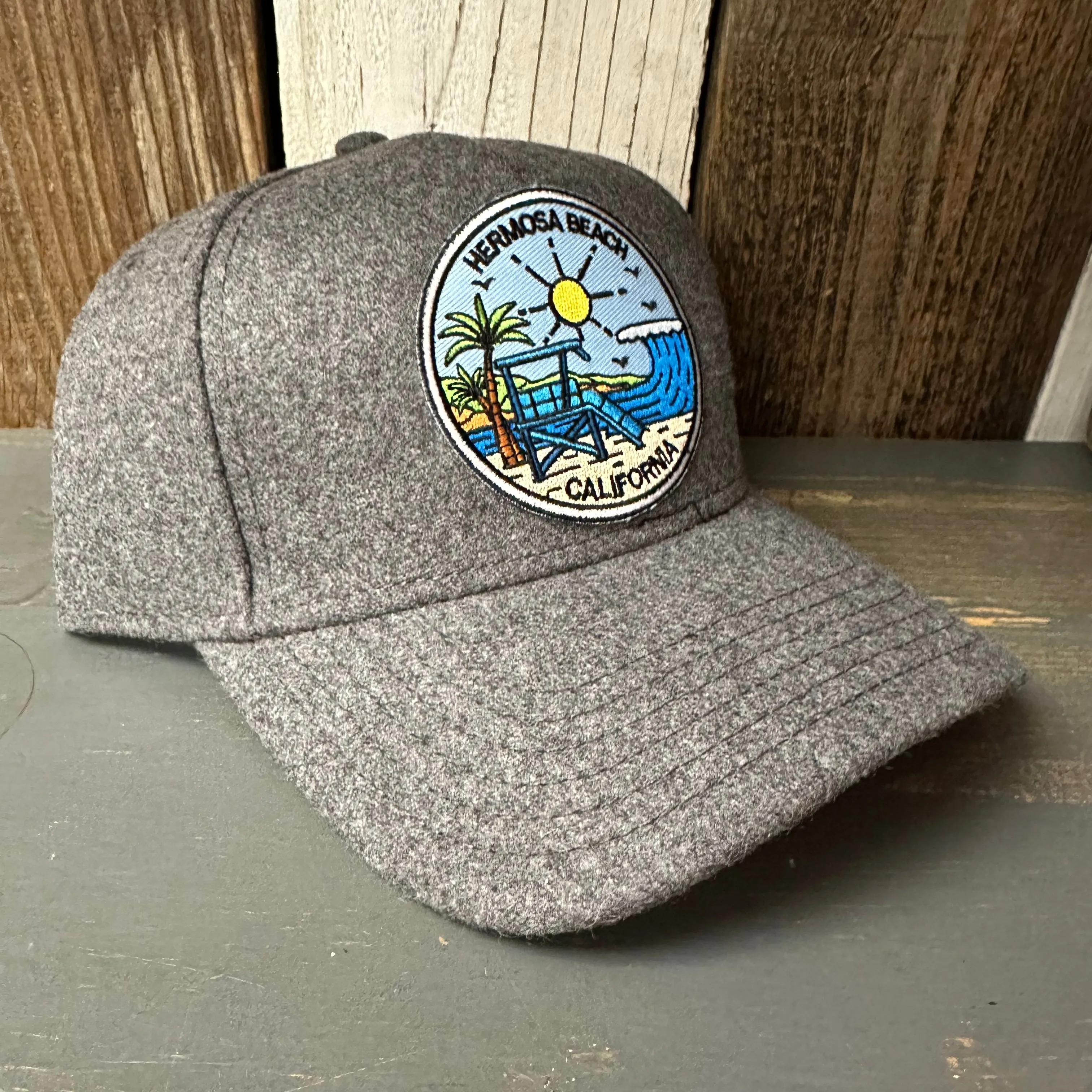 Hermosa Beach SHOREFRONT - OTTO FLEX Baseball Cap - Heather Black