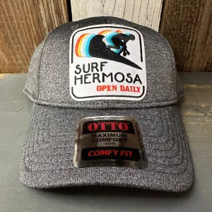 Hermosa Beach SURF HERMOSA :: OPEN DAILY - OTTO FLEX Low Profile Baseball Cap - Heather Black