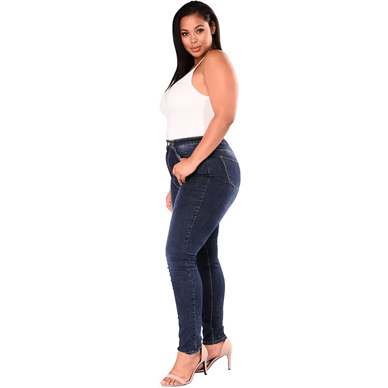 High Waist Plus Size Jeans