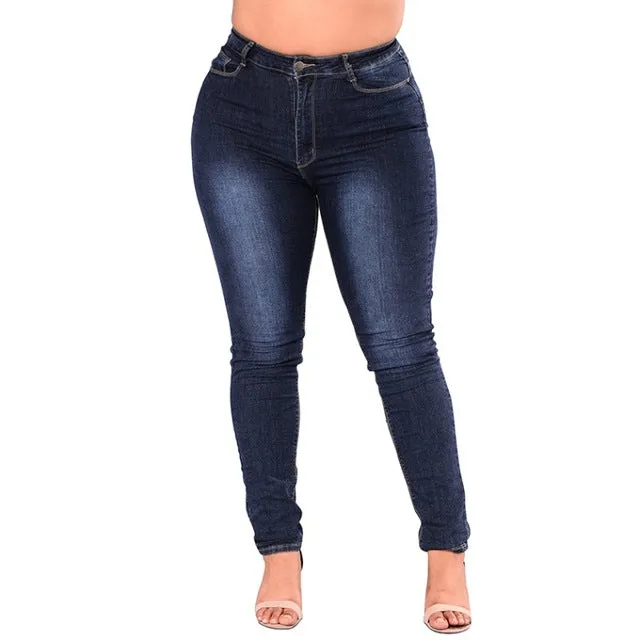 High Waist Plus Size Jeans
