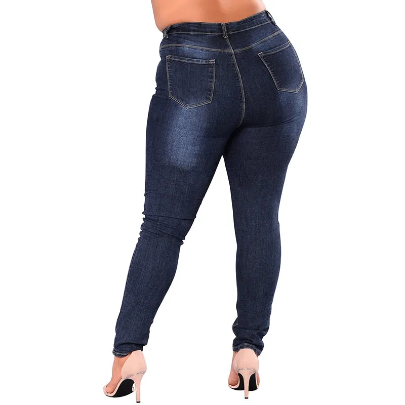 High Waist Plus Size Jeans