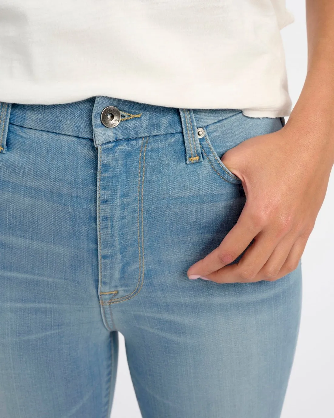 High Waist Released Hem Ankle Skinny Jean