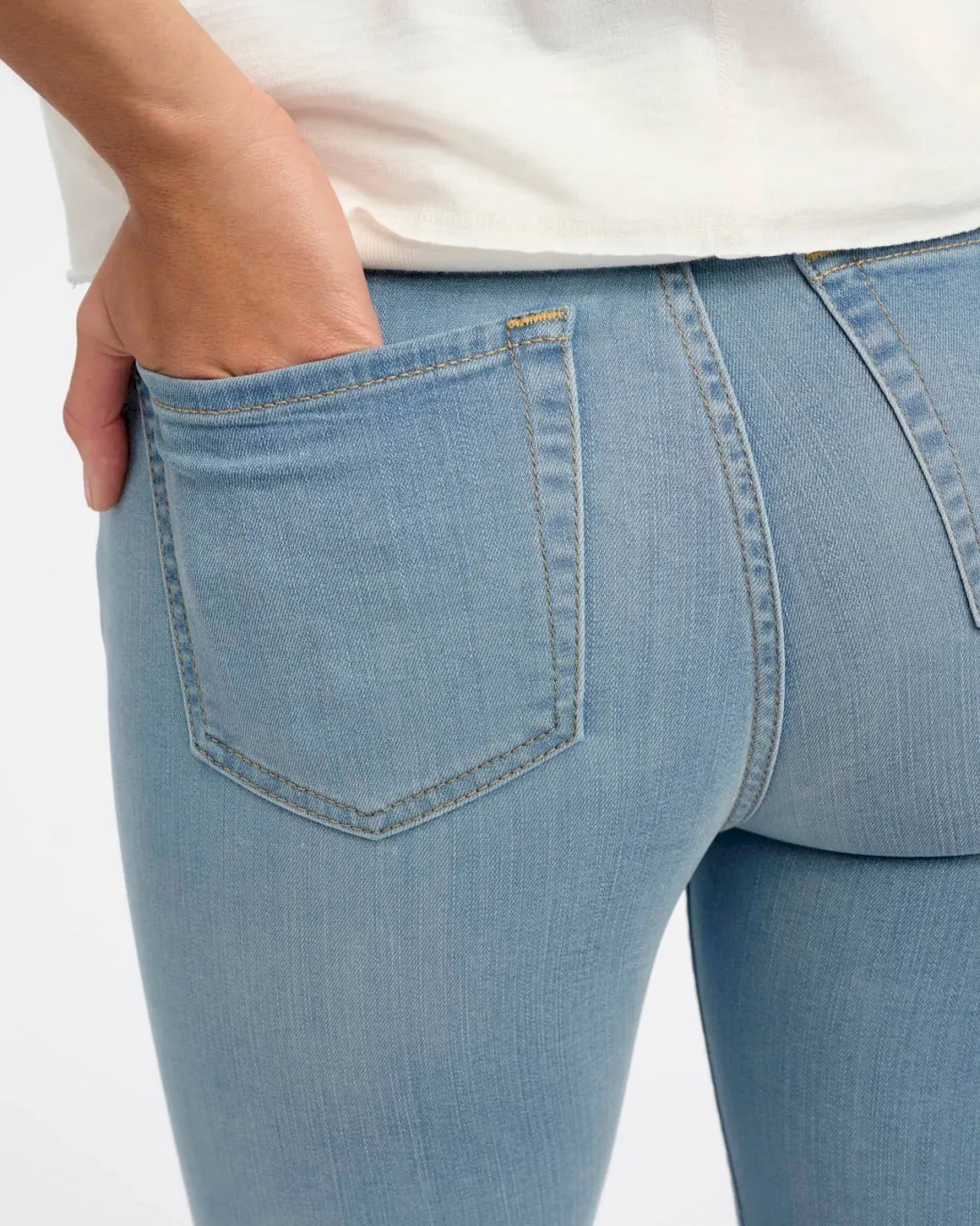 High Waist Released Hem Ankle Skinny Jean