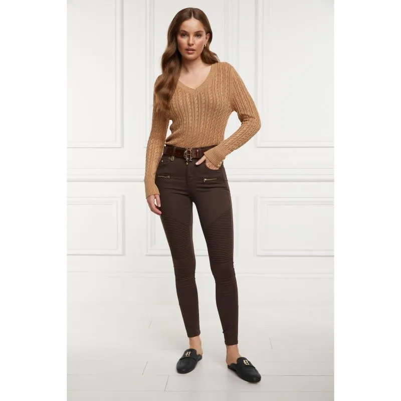 Holland Cooper Biker Ladies Jeans - Chocolate