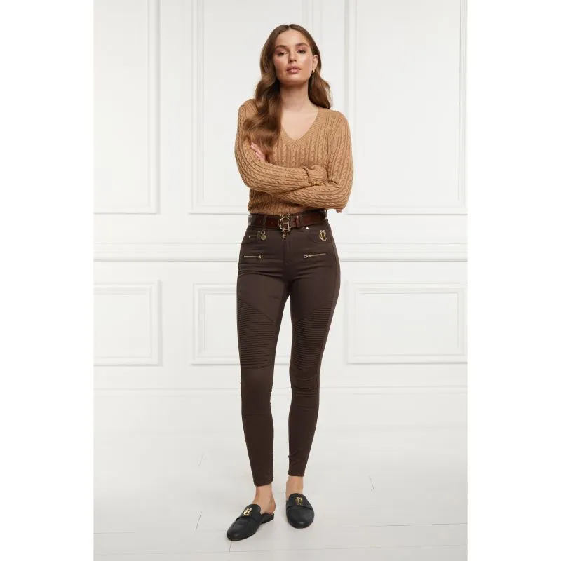 Holland Cooper Biker Ladies Jeans - Chocolate