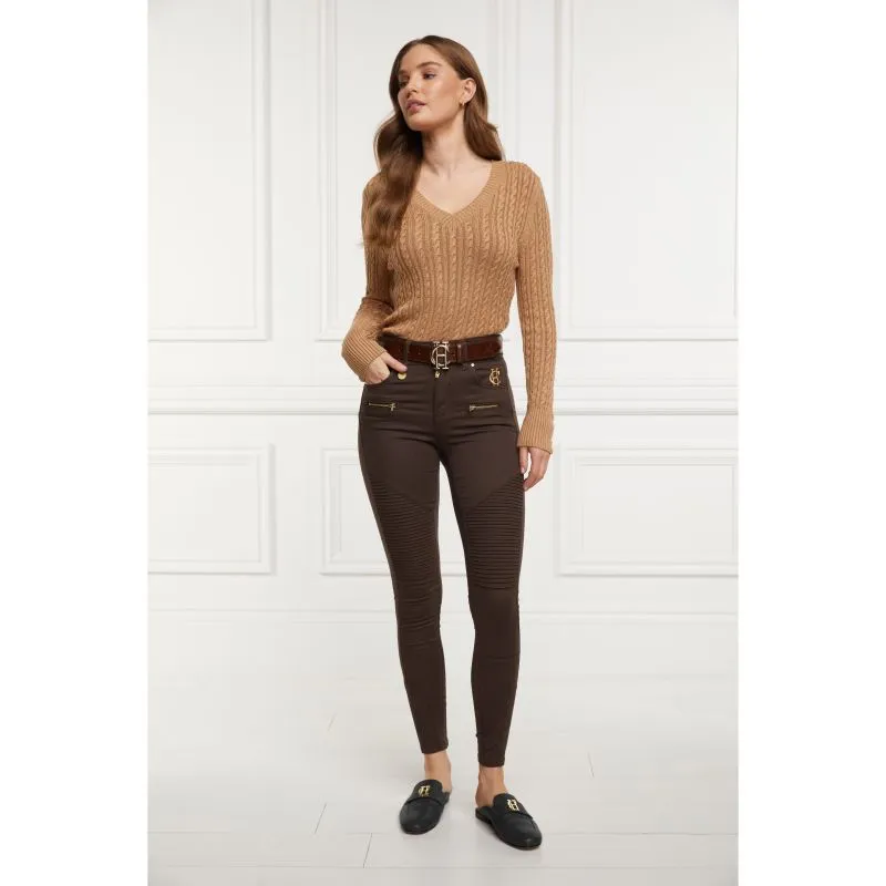 Holland Cooper Biker Ladies Jeans - Chocolate
