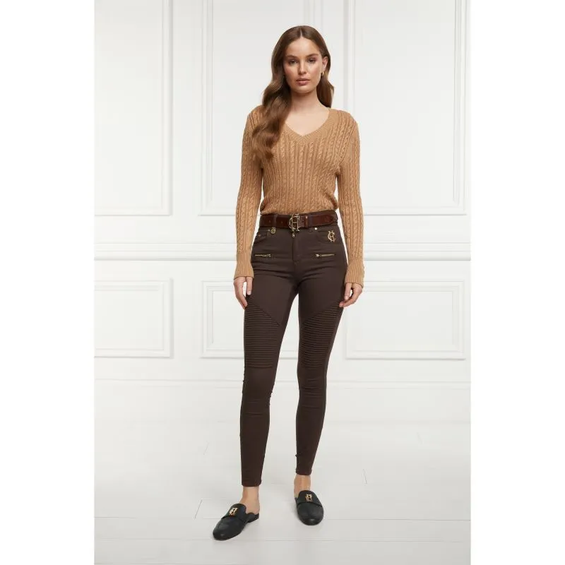 Holland Cooper Biker Ladies Jeans - Chocolate