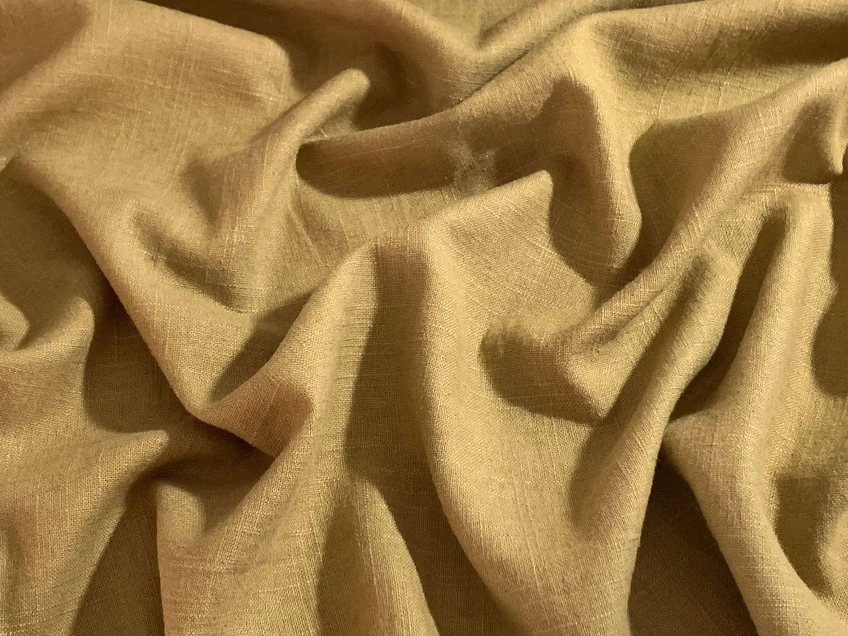 Honey Gold 100% Linen Fabric - Medium-Heavy Weight