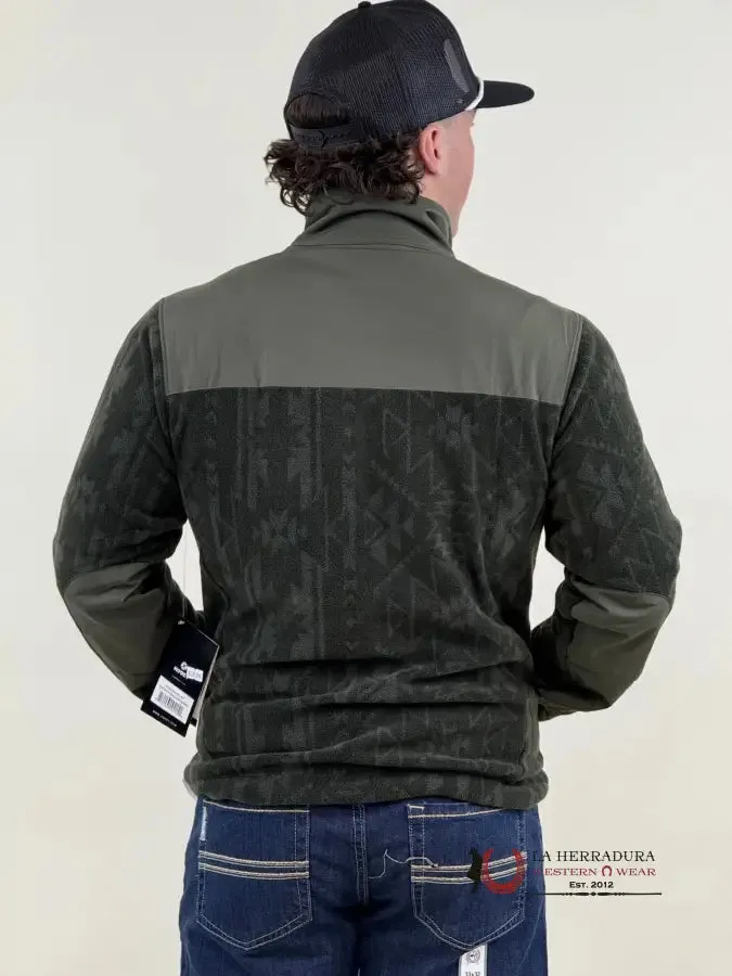 Hooey® Men's OLIVE FULL ZIP TECH FLEECE JACKET