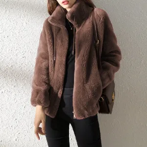 Ivyshape | Comfortable Reversible Fleece Jacket