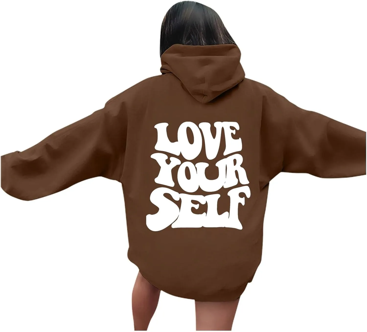 Jesus Loves You Christian Hoodies Women's Letter Graphic Casual Long Sleeve Drawstring Y2k Hoodie Fall Winter Sweatshirt