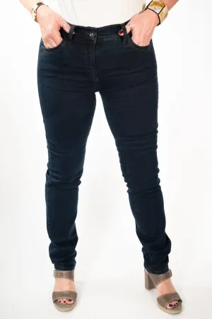 Magic Stretch Slim Fit Jeans (1975) - Dark Navy | Anna Montana