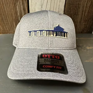 MANHATTAN BEACH PIER & ROUNDHOUSE - OTTO FLEX Baseball Cap - Heather Grey