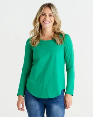 Megan Long Sleeve Top - Jade