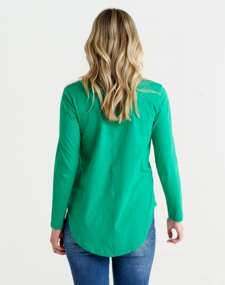Megan Long Sleeve Top - Jade