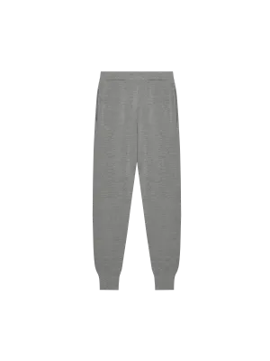 Mens DNA Regenerative Merino Wool Track Pants—grey marl