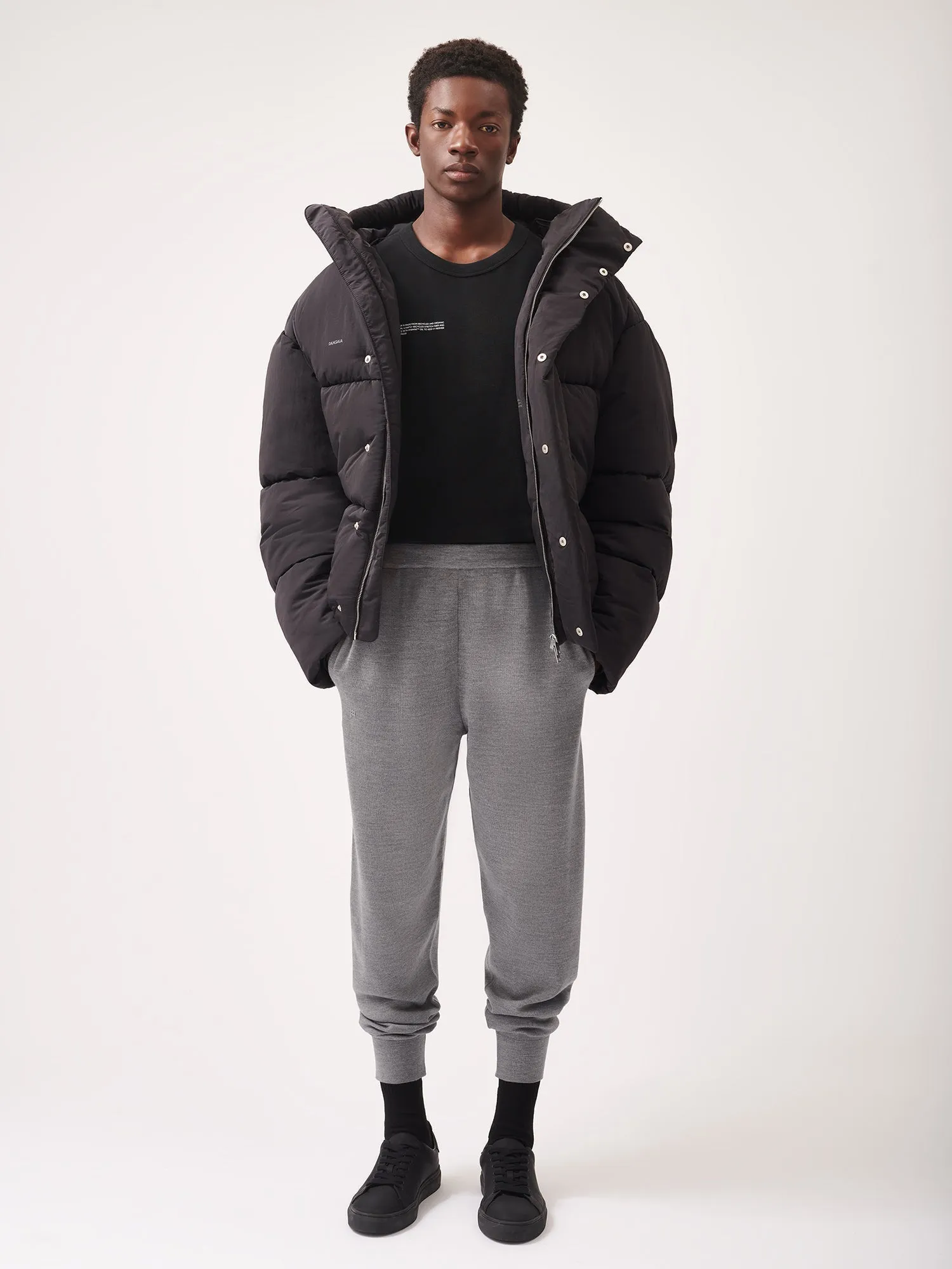 Mens DNA Regenerative Merino Wool Track Pants—grey marl