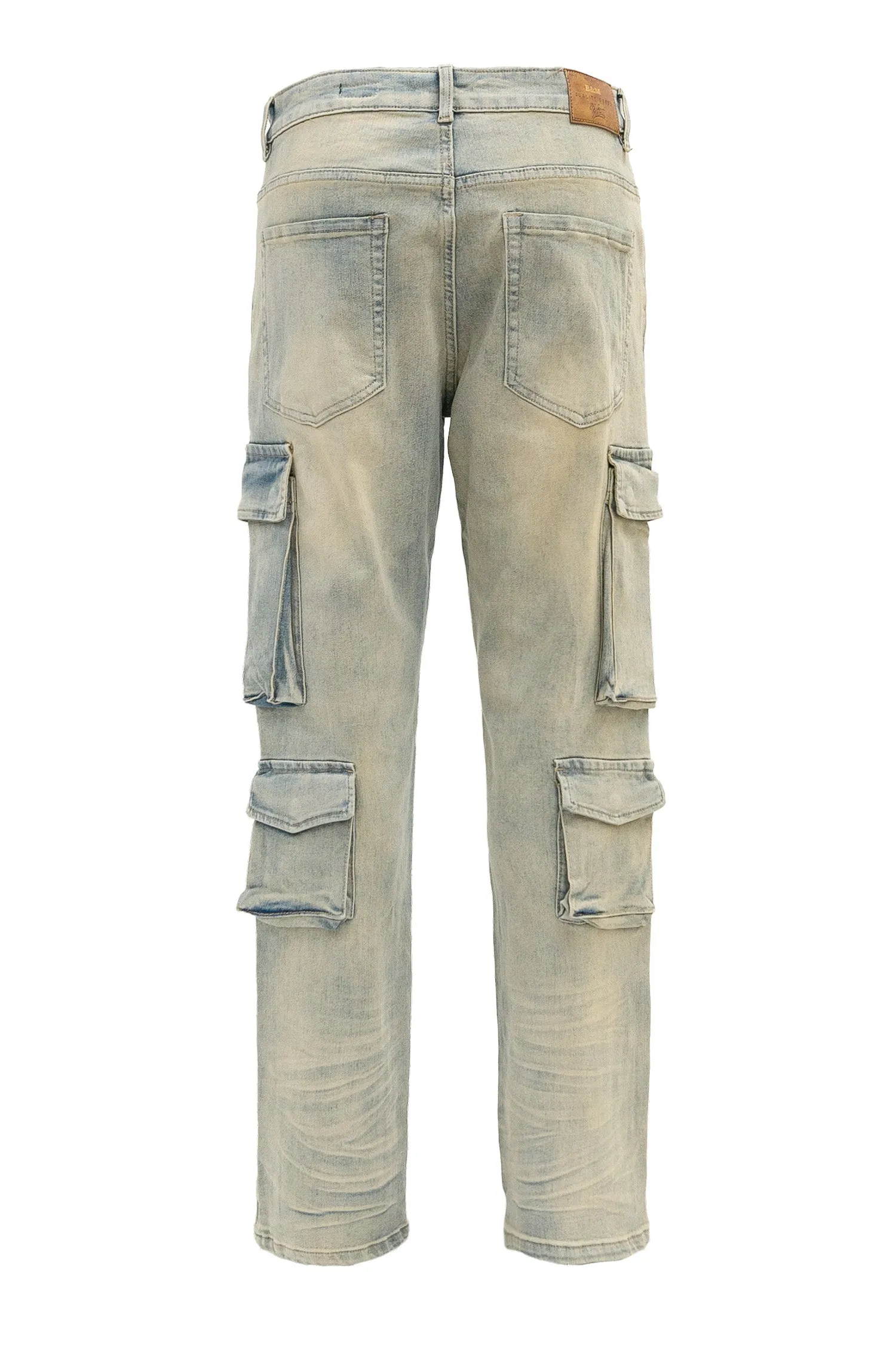 Men's Relaxed Fit Washed Utility Cargo Pants