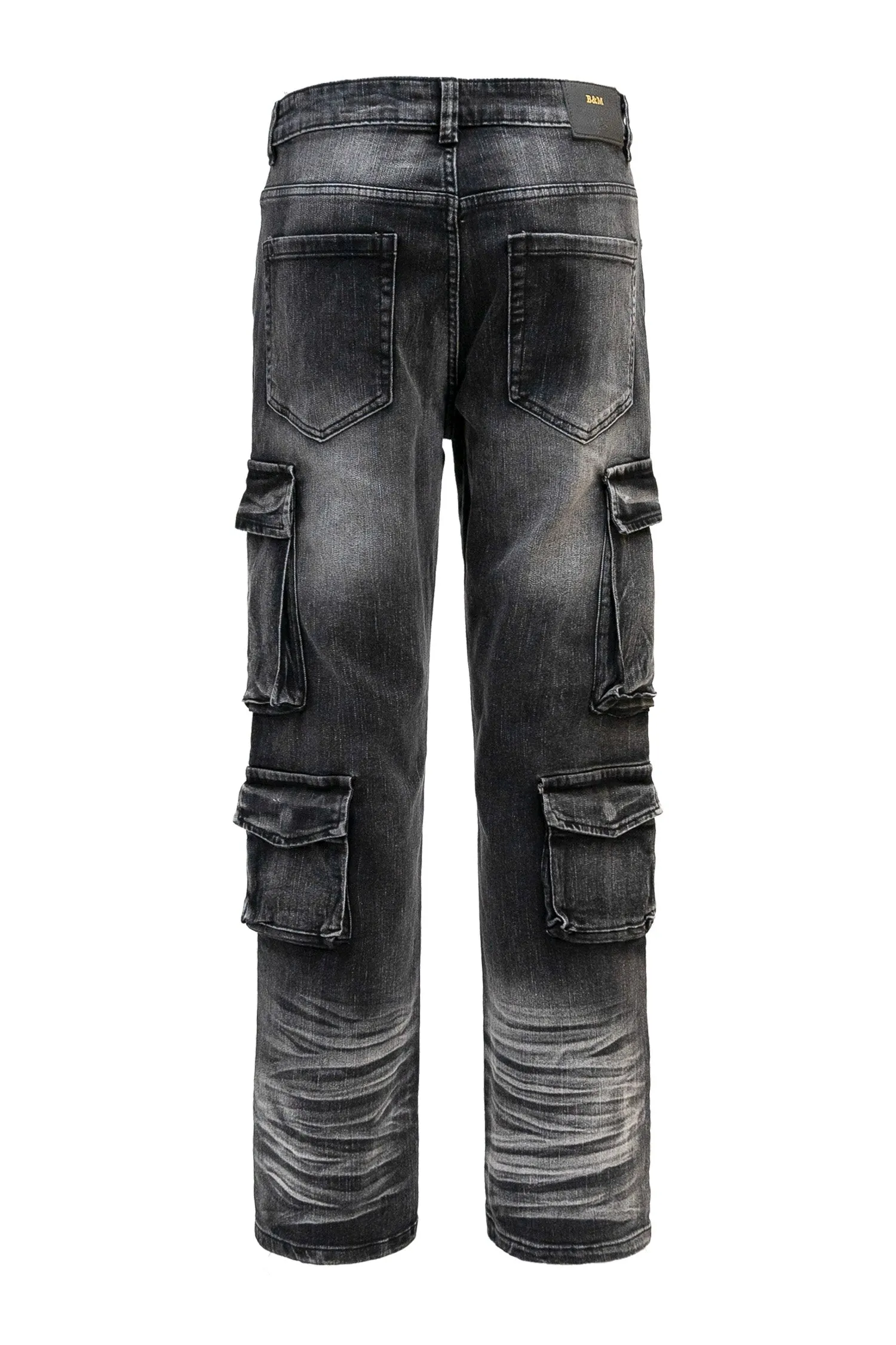 Men's Relaxed Fit Washed Utility Cargo Pants