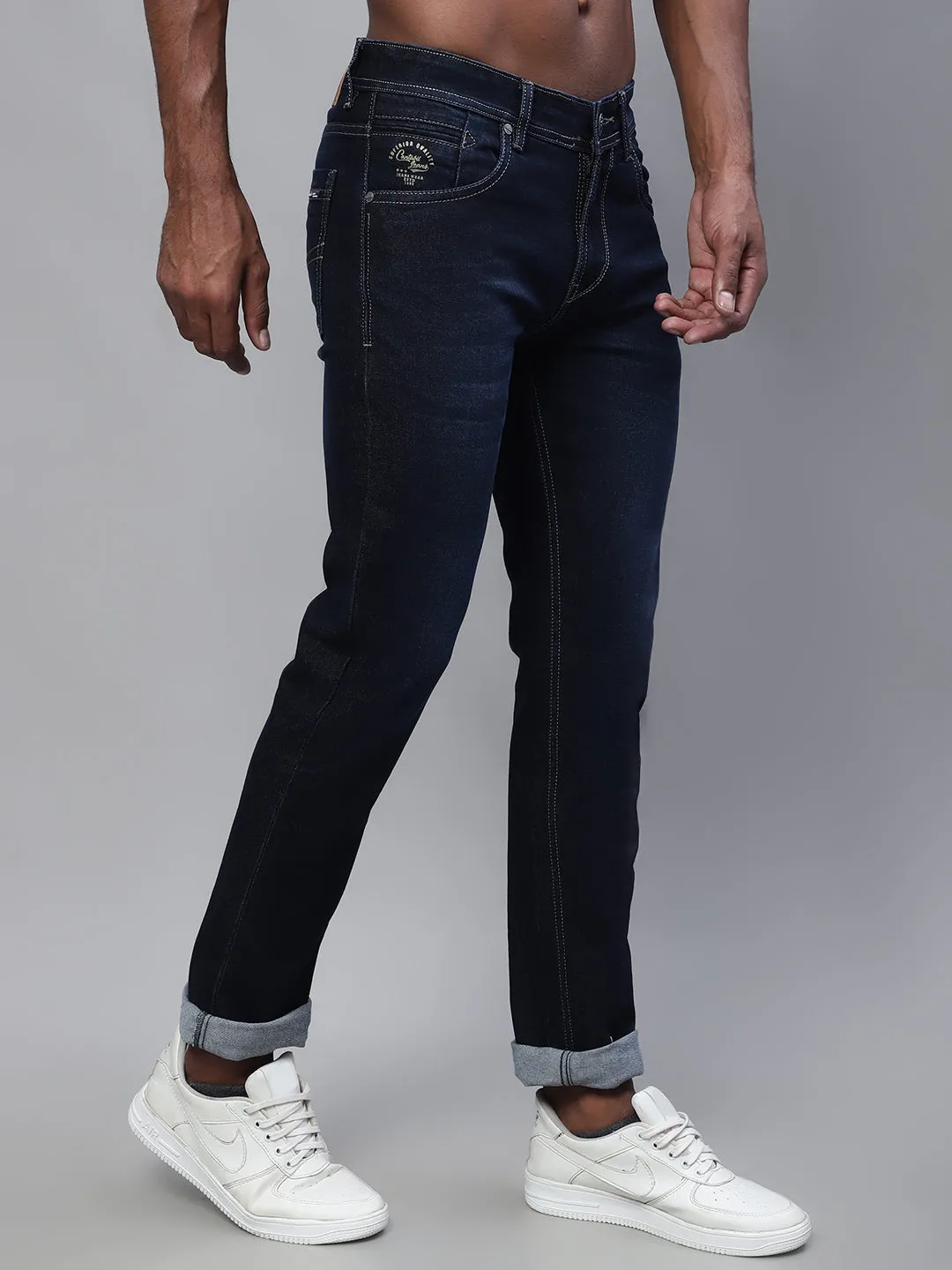Men's Ultra Narrow fit No Fade Dirty Blue  Jeans