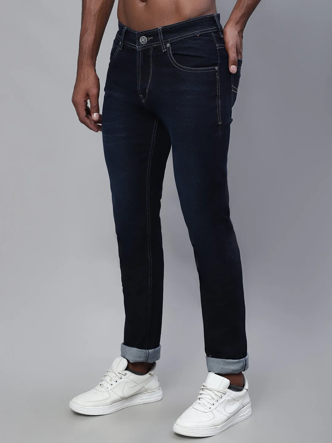 Men's Ultra Narrow fit No Fade Dirty Blue  Jeans
