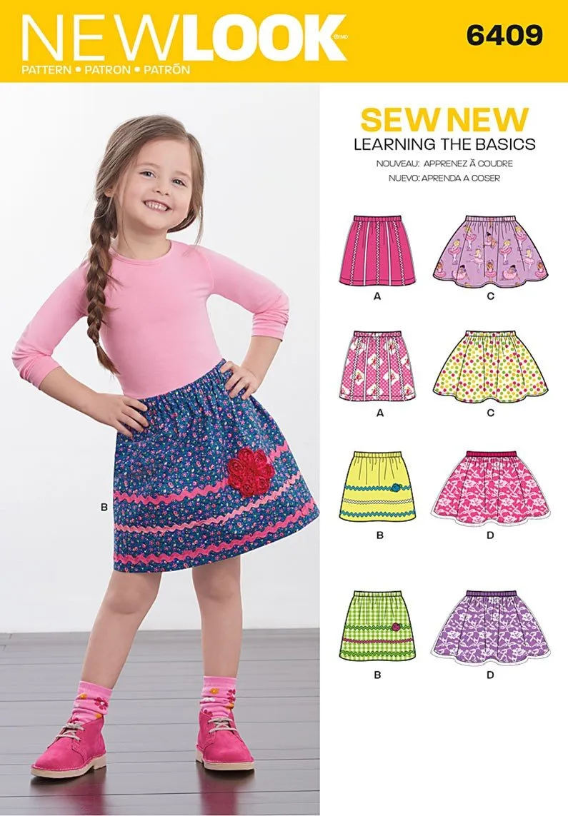 Newlook Pattern 6409 Child's Pull-On Skirts