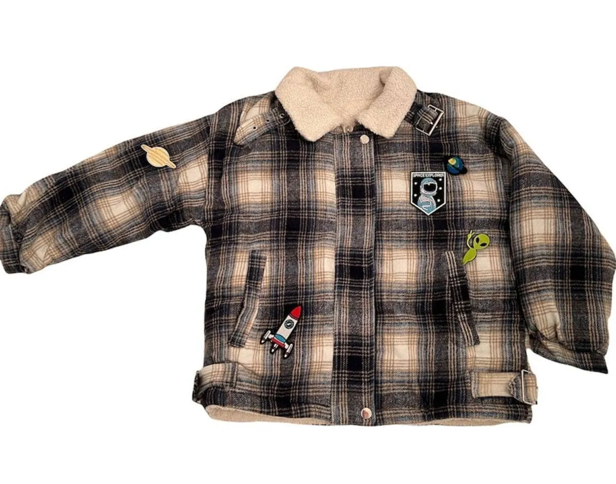 Plush Plaid Space Jacket