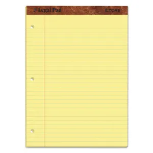 "the Legal Pad" Ruled Perforated Pads, Wide/legal Rule, 50 Canary-yellow 8.5 X 11.75 Sheets, Dozen