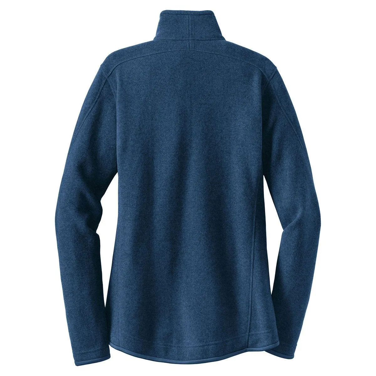 Red House Women's Navy Heather Sweater Fleece Full-Zip Jacket